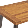 Kristi Outdoor Dining Table | 69" Brown Wood Top and Slat Panel