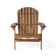 Libo Outdoor Adirondack Chair | Slatted Natural Brown Acacia Wood