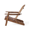 Libo Outdoor Adirondack Chair | Slatted Natural Brown Acacia Wood