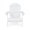 Libo Outdoor Adirondack Chair | Slatted Modern White Acacia Wood