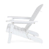 Libo Outdoor Adirondack Chair | Slatted Modern White Acacia Wood