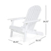Libo Outdoor Adirondack Chair | Slatted Modern White Acacia Wood