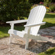 Libo Outdoor Adirondack Chair | Slatted Modern White Acacia Wood