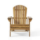Libo Outdoor Reclining Adirondack Chair | Slatted Light Brown Wood