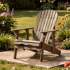 Libo Outdoor Recliner Adirondack Chair | Slatted Gray Acacia Wood