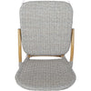 Outdoor Bistro Chair Set of 2 | Gray Faux Rattan | Natural Brown Metal