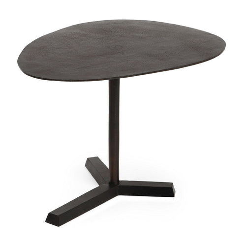 Eli Side End Table | 27" Elliptical Top | Aluminium Tripod Base