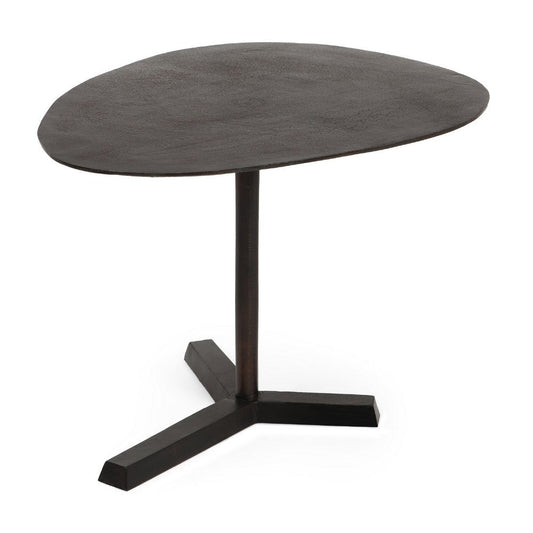 Eli Side End Table | 27" Elliptical Top | Aluminium Tripod Base