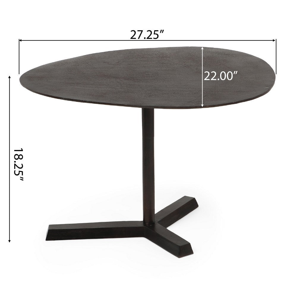 Eli Side End Table | 27’’ Elliptical Top | Aluminium Tripod Base BM335770