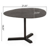 Eli Side End Table | 27" Elliptical Top | Aluminium Tripod Base