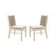 Orry Dining Side Chair Set of 2 | Beige Roped Back | Acacia Wood