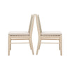 Orry Dining Side Chair Set of 2 | Beige Roped Back | Acacia Wood