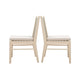 Orry Dining Side Chair Set of 2 | Beige Roped Back | Acacia Wood