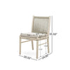 Orry Dining Side Chair Set of 2 | Beige Roped Back | Acacia Wood BM335774