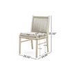 Orry Dining Side Chair Set of 2 | Beige Roped Back | Acacia Wood