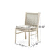 Orry Dining Side Chair Set of 2 | Beige Roped Back | Acacia Wood