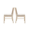 Orry Dining Side Chair Set of 2 | Sand Brown Roped Back | Acacia Wood