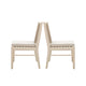 Orry Dining Side Chair Set of 2 | Sand Brown Roped Back | Acacia Wood