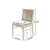 Orry Dining Side Chair Set of 2 | Sand Brown Roped Back | Acacia Wood
