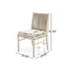 Orry Dining Side Chair Set of 2 | Sand Brown Roped Back | Acacia Wood