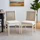 Orry Dining Side Chair Set of 2 | Sand Brown Roped Back | Acacia Wood