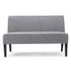 Cimy Armless Loveseat | Birch Wood Black Legs | Gray Polyester | 50’’ BM335784