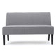 Cimy Armless Loveseat | Birch Wood Black Legs | Gray Polyester | 50’’ BM335784