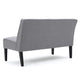 Cimy Armless Loveseat | Birch Wood Black Legs | Gray Polyester | 50"