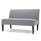 Cimy Armless Loveseat | Birch Wood Black Legs | Gray Polyester | 50"