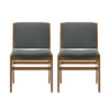 Rini Dining Side Chair Set of 2 | Straight Wood Legs | Dark Gray BM335787