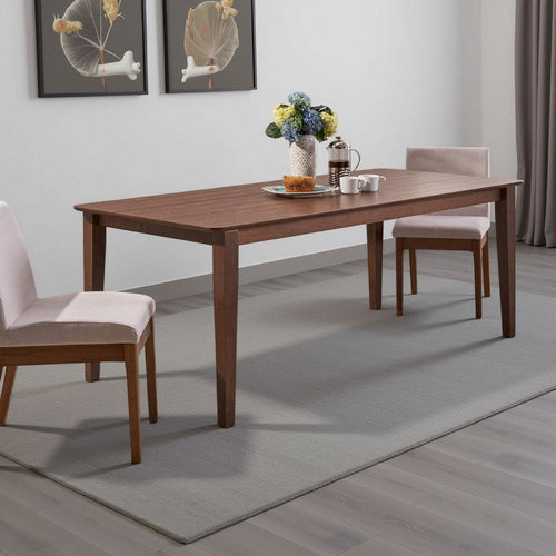 Viri Dining Table | 76" | Square Legs | Walnut Brown Rectangular Top