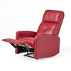 Belz Manual Recliner Chair | Retro Button Tufted Red Faux Leather BM335791