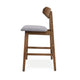 Lemy Counter Stool Chair Set of 2 | Walnut Brown Wood | Dark Gray BM335792