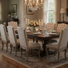 Cen Dining Side Chair Set of 2 | Beige Tufted Back | Gray Wood Legs