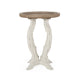 Gez Accent Table | 26’’ Brown Round Top | White Hourglass Base BM335797