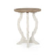 Gez Accent Table | 26’’ Brown Round Top | White Hourglass Base BM335797