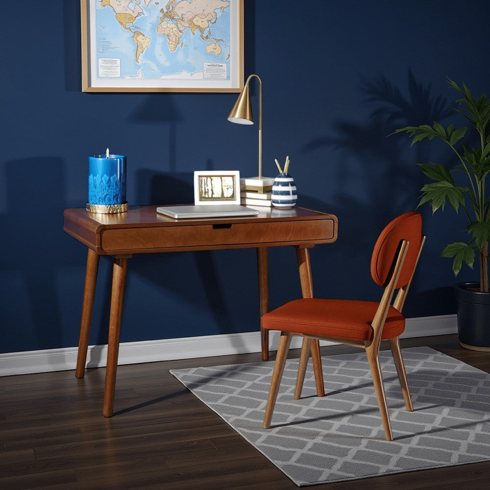 Writing Desk with 1 Storage Drawer | 40" | Farmhouse Brown Wood
