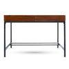 Writing Desk with 2 Storage Drawers | 44" Brown Acacia Wood