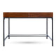 Writing Desk with 2 Storage Drawers | 44" Brown Acacia Wood