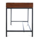 Writing Desk with 2 Storage Drawers | 44" Brown Acacia Wood