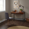 Writing Desk with 2 Storage Drawers | 44" Brown Acacia Wood