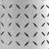Lica Patio Side End Table | Barrel Shaped Lace Cut | 12" White Iron