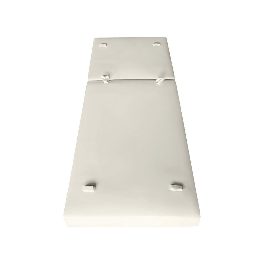 Chaise Lounger Cushion | 76" | PU Foam | Cream Waterproof Fabric