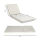 Chaise Lounger Cushion | 76’’ | PU Foam | Cream Waterproof Fabric BM335811