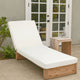 Chaise Lounger Cushion | 76" | PU Foam | Cream Waterproof Fabric