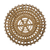 Outdoor Side Table | Open Design | 20" Light Brown Woven Wicker