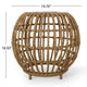 Outdoor Side Table | Open Design | 20" Light Brown Woven Wicker