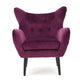 Riho Accent Armchair | Wingback Button Tufted | Fuchsia Purple Velvet