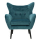 Riho Accent Armchair | Wingback Button Tufted | Teal Velvet