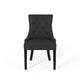 Chen Dining Chair Set of 2 | Upholstered Tufted Backrest | Gray Fabric